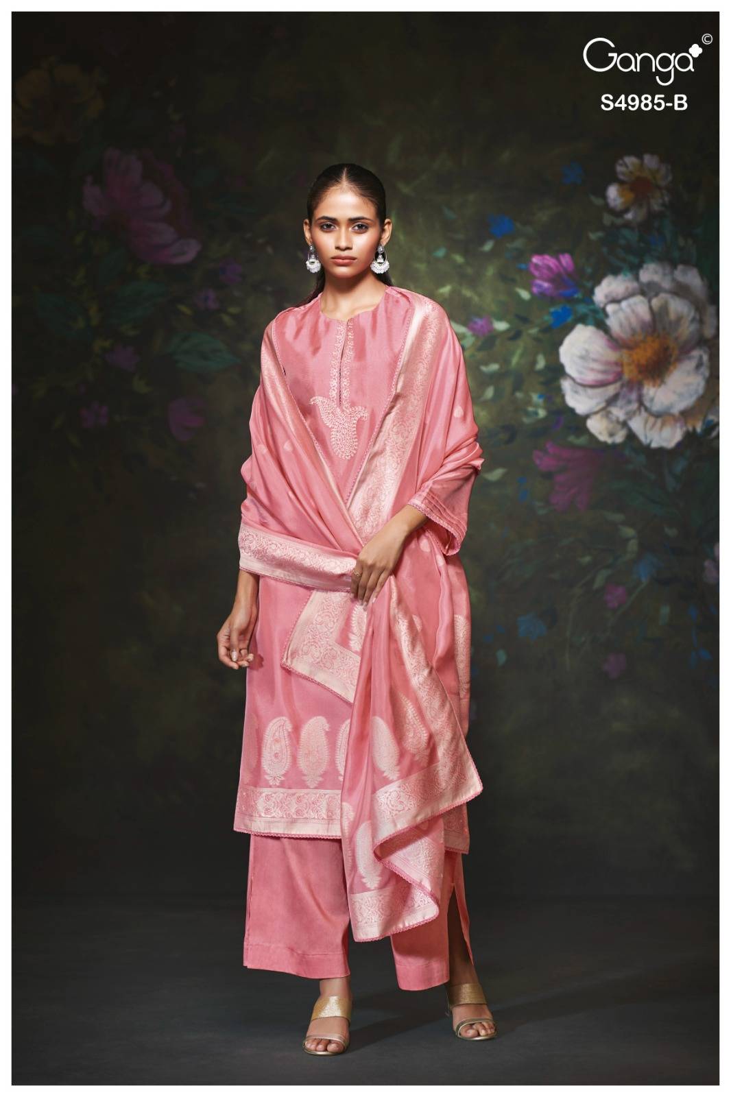MIORRA 4985 By Ganga Fashion Stylish Beautiful Colourful PURE VISCOSE WOVEN SILK JACOUARD Dresses At Wholesale Price